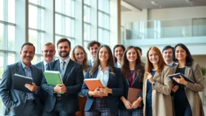 Akademisyenler başarılarını kutluyor, üniversite kampüsünde bir araya geldiler.