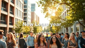 Üniversite kampüsünde yeni akademik yıl kutlaması