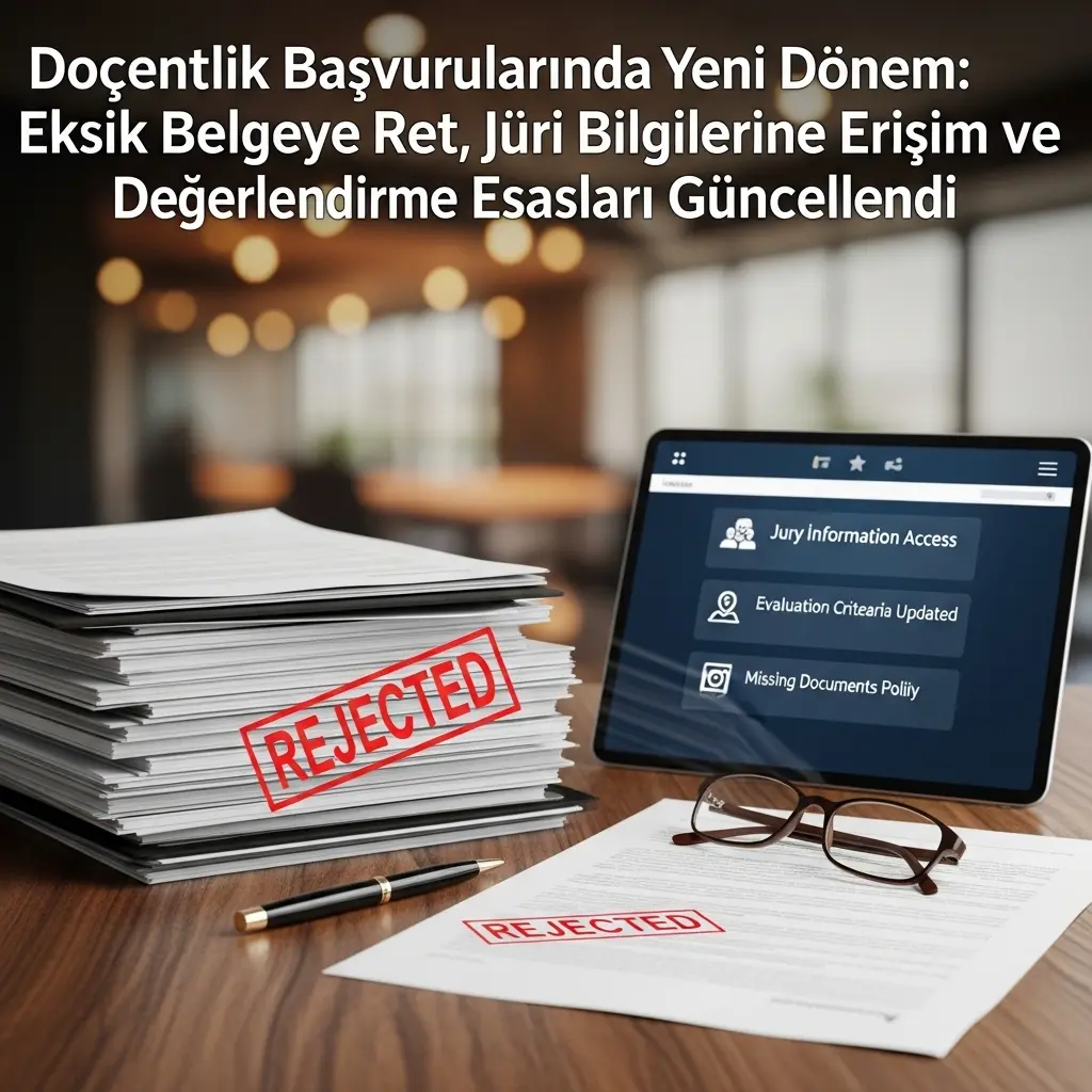 Doçentlik Başvurularında Yeni Dönem: Belgelerde Eksiklik, Etik İlkeler ve Jüri Sürecinde Önemli Değişiklikler