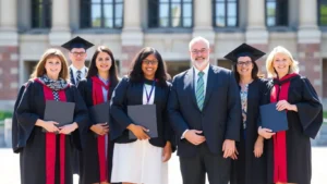 Profesör ve doçent atamaları, akademik başarı, üniversite kampüsü.